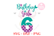 Load image into Gallery viewer, Birthday Mermaid SVG Bundle | Bundle Mermaid Birthday Girl 1-12 svg