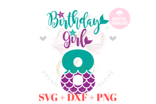 Load image into Gallery viewer, Birthday Mermaid SVG Bundle | Bundle Mermaid Birthday Girl 1-12 svg