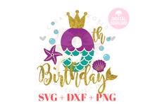 Load image into Gallery viewer, Big Bundle My Birthday Mermaid SVG | Bundle Mermaid Birthday Girl 1-12 svg