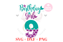 Load image into Gallery viewer, Birthday Mermaid SVG Bundle | Bundle Mermaid Birthday Girl 1-12 svg