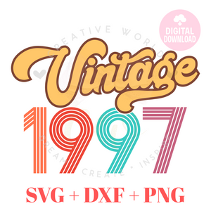 Vintage 1997 svg | 1997 svg | Vintage Birthday svg | Adult Birthday Shirt svg | Birthday svg