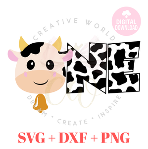 One | Cow One Birthday SVG | Cow Boy 1st Birthday SVG