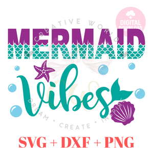 Mermaid Vibes SVG | Mermaid Birthday SVG