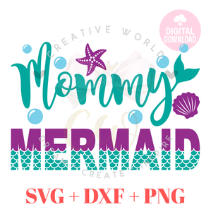 Mommy Mermaid SVG | Mermaid Birthday SVG