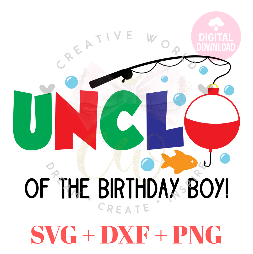 Uncle of the Fish One Birthday svg