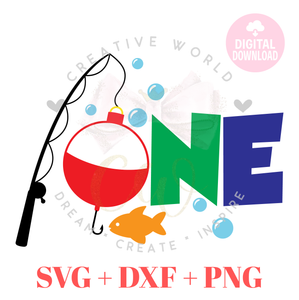 Fish One Birthday svg