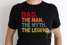 Load image into Gallery viewer, Dad The Man The Myth The Legend svg | Vintage | Distressed
