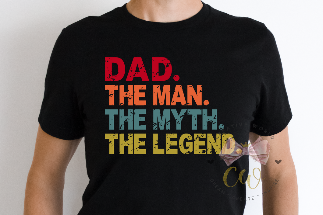 Dad The Man The Myth The Legend svg | Vintage | Distressed