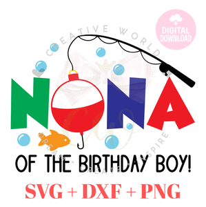 Nana of the Fish One Birthday svg