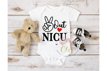 Load image into Gallery viewer, Peace Out NICU svg | Baby svg
