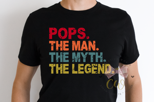 Pops The Man The Myth The Legend svg | Vintage | Distressed