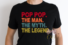 Load image into Gallery viewer, Pop Pop The Man The Myth The Legend svg | Vintage | Distressed
