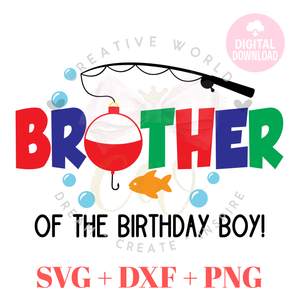 Brother of the Fish One Birthday svg