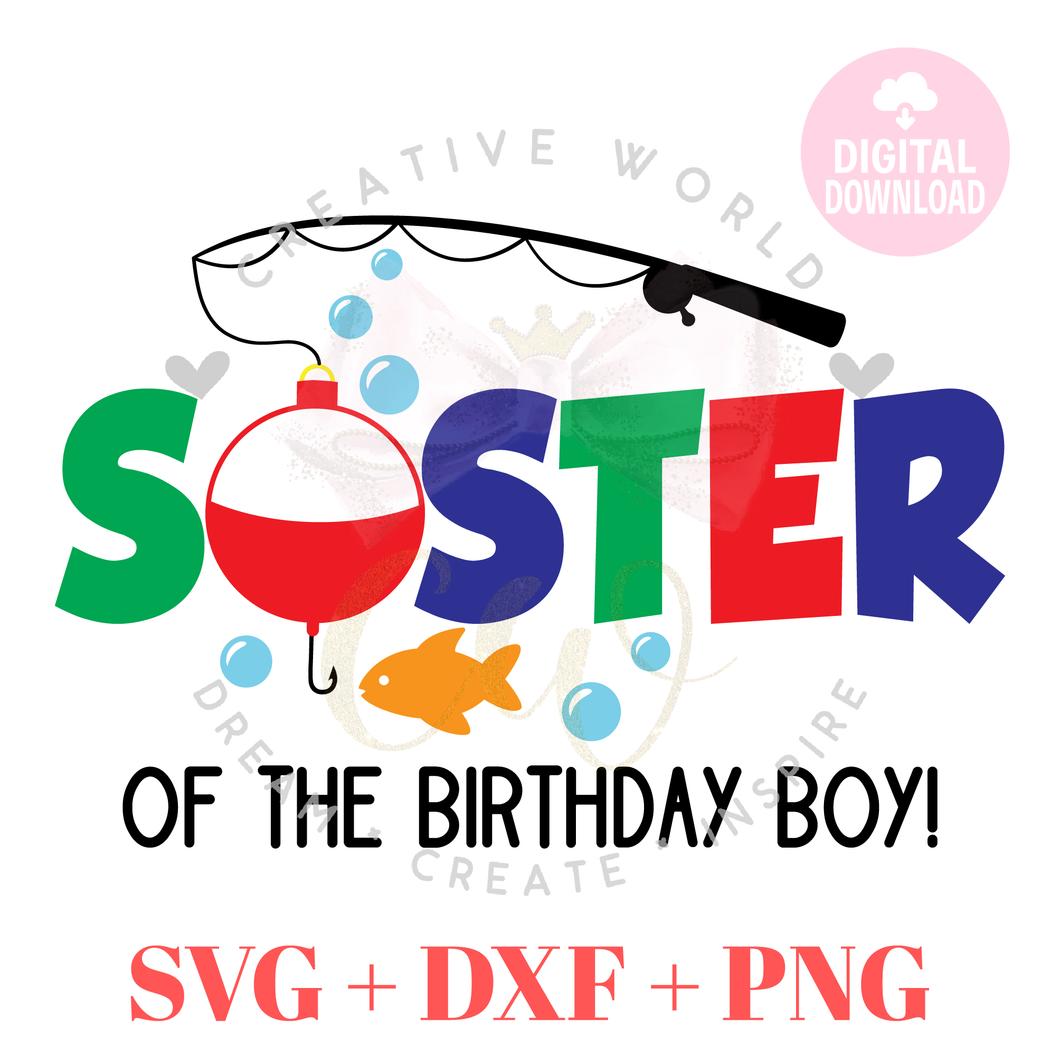 Sister of the Fish One Birthday svg