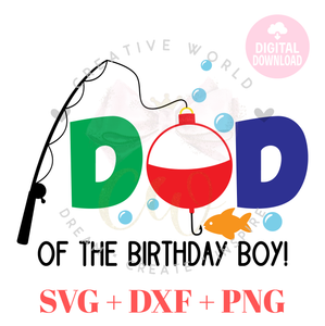 Dad of the Fish One Birthday svg