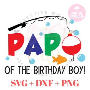 Papa of the Fish One Birthday svg