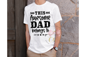 This Awesome Dad belongs to svg | Vintage | Distressed