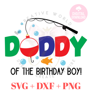 Daddy of the Fish One Birthday svg