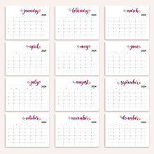 Load image into Gallery viewer, Minimalist 2024 Yearly Calendar | CWCA008
