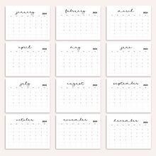 Load image into Gallery viewer, Minimalist 2024 Yearly Calendar | CWCA020
