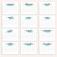 Load image into Gallery viewer, Minimalist 2024 Yearly Calendar | CWCA019
