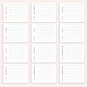 Minimalist 2024 Yearly Calendar | CWCA016