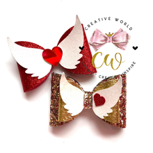 Load image into Gallery viewer, New Angel Wing Hair Bow Template | CWC077
