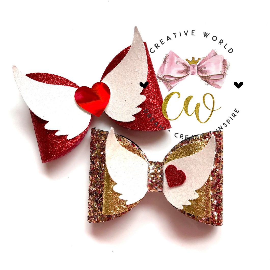 New Angel Wing Hair Bow Template | CWC077