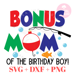 Bonus Mom of the Fish One Birthday svg