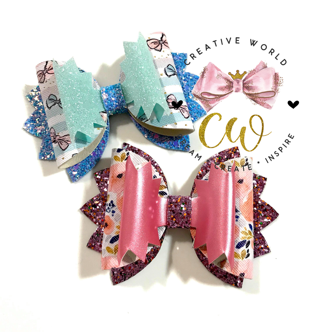 New Classic Hair Bow Template | CWC038