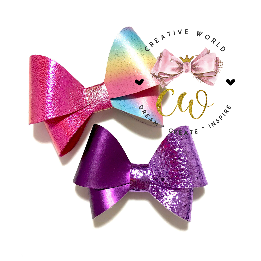 Split Trendy Hair Bow Template ~ 2 sizes | CWC021