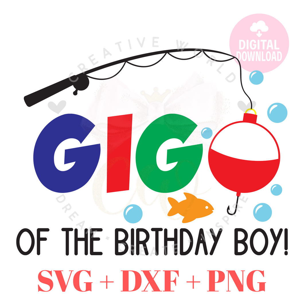 Gigi of the Fish One Birthday svg