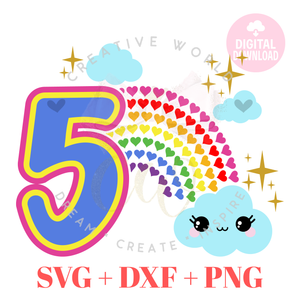 My 5th Birthday SVG | Rainbow Birthday