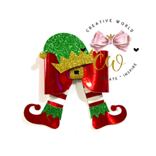 Load image into Gallery viewer, Christmas Elf Hair Bow Template | CWC046
