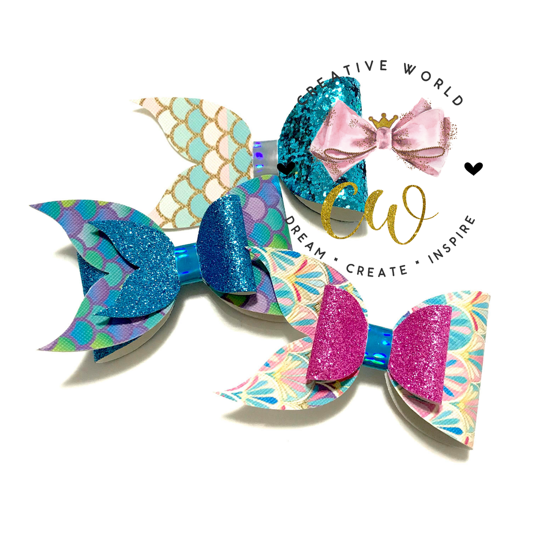 New Mermaid Hair Bow Template | CWC119