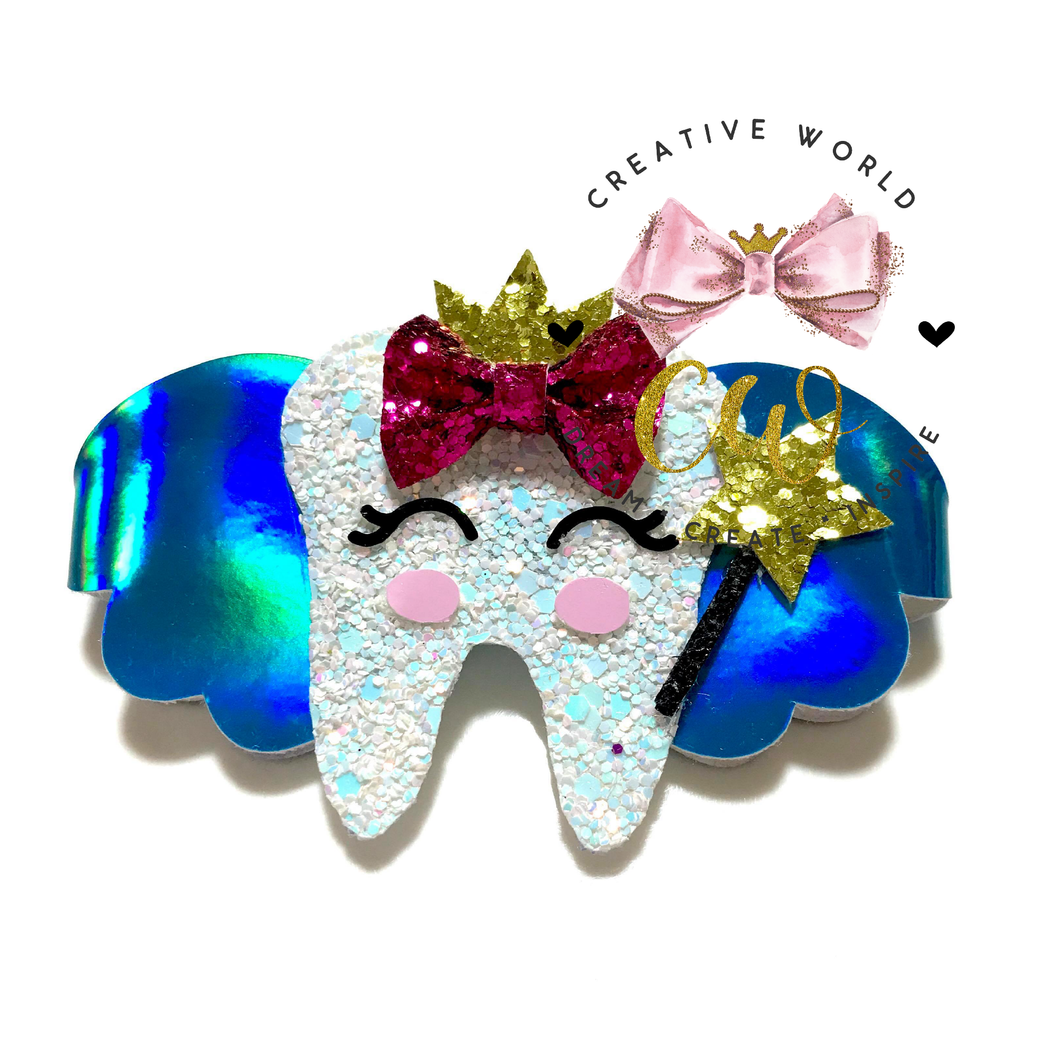 New Cute Tooth Fairies Hair Bow Template | CWC109