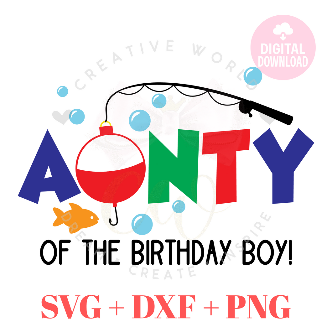 Aunty of the Fish One Birthday svg