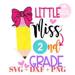 Little Miss 2nd Grade svg | Back to School svg