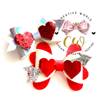 Load image into Gallery viewer, New Cupid Love Hair Bow Template | CWC129
