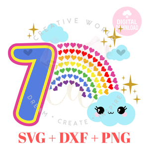 My 7th Birthday SVG | Rainbow Birthday