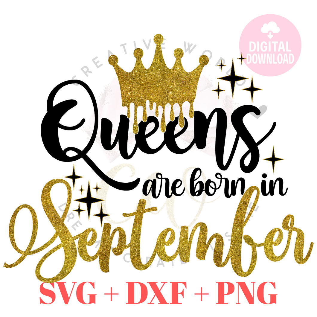 Queen are born in September svg | September Queen svg