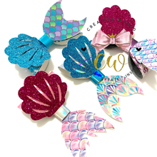 Load image into Gallery viewer, 4 in 1 Mermaid Hair Bow Template | CWC028
