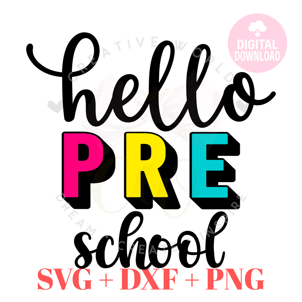 Hello Preschool svg | Back to School svg