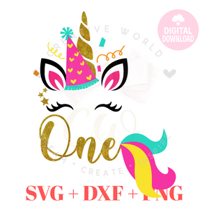 My 1st Birthday Unicorn SVG