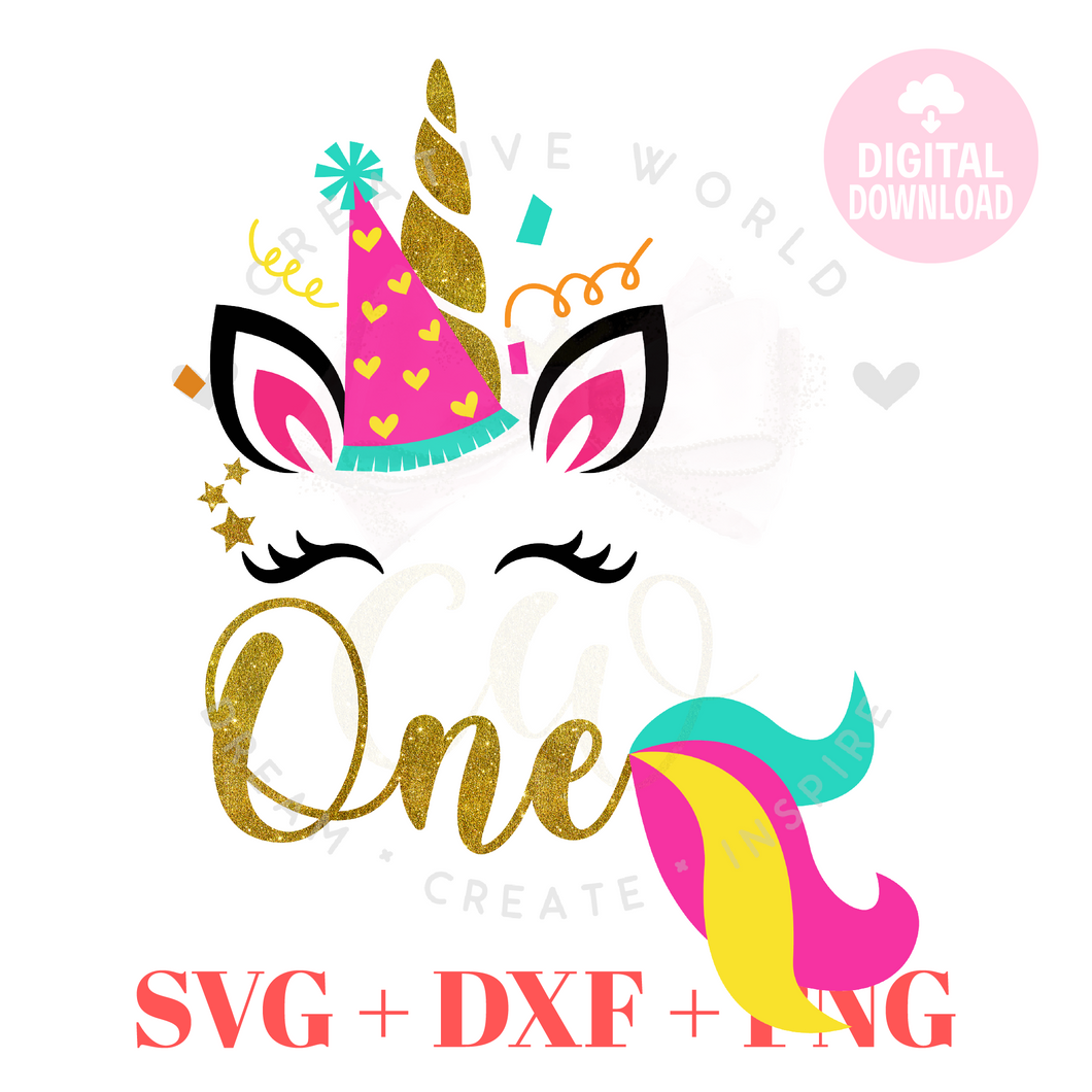 My 1st Birthday Unicorn SVG