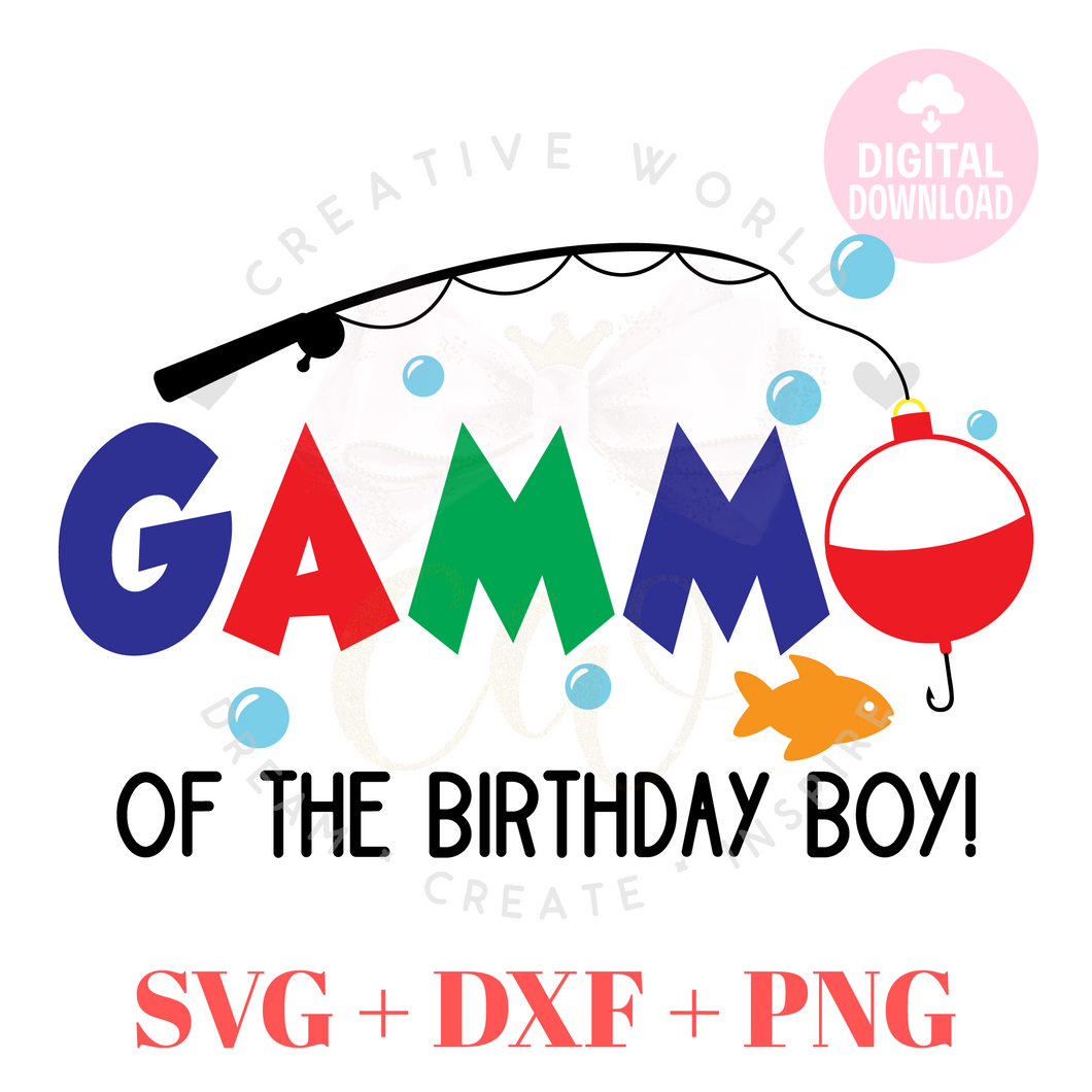 Gamma of the Fish One Birthday svg