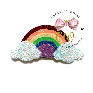 Rainbow Hair Clip Hair Bow Template | CWC102