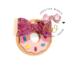 Cutie Donut Hair Clip Hair Bow Template | CWC104