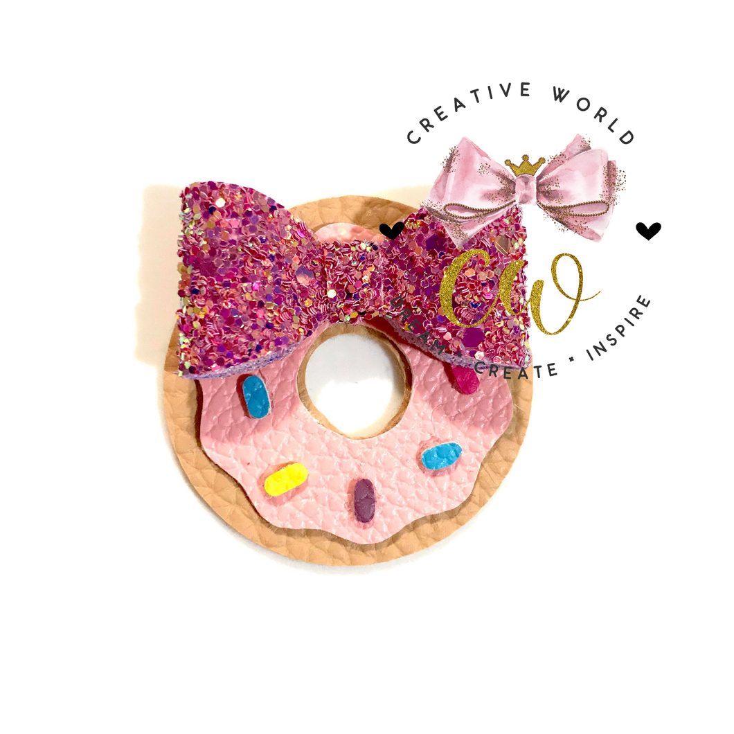 Cutie Donut Hair Clip Hair Bow Template | CWC104