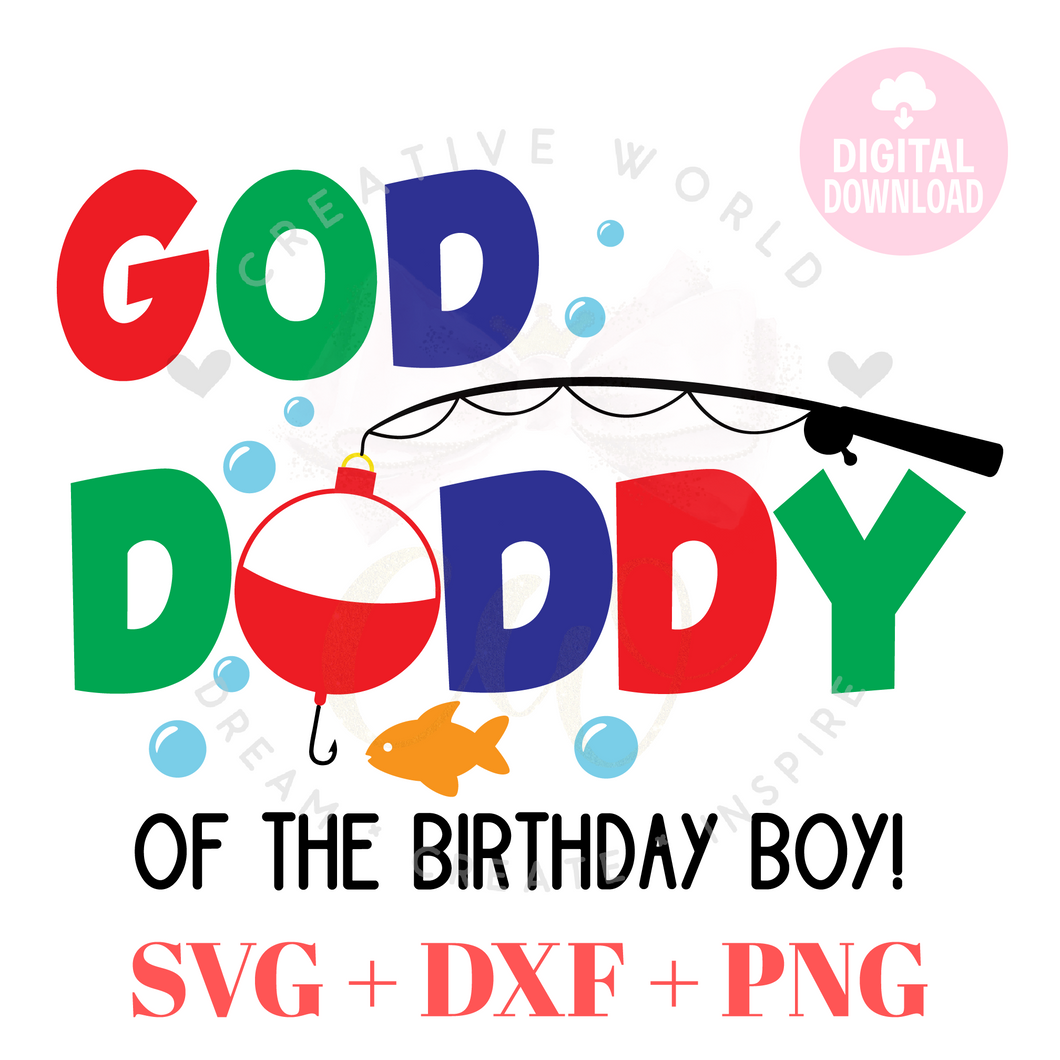 GodDaddy of the Fish One Birthday svg